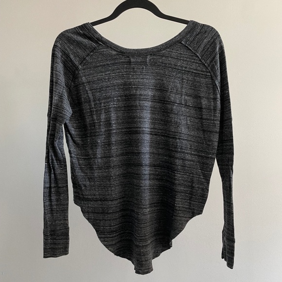 TNA Grey & Black Striped Long Sleeve Tee - Picture 2 of 3